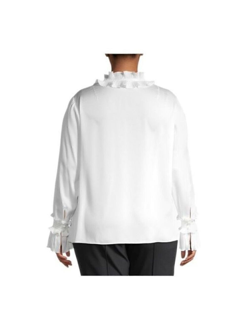 LAFAYETTE 148 New York Roan Ruffle Trim Blouse size medium NWT - Picture 5 of 7